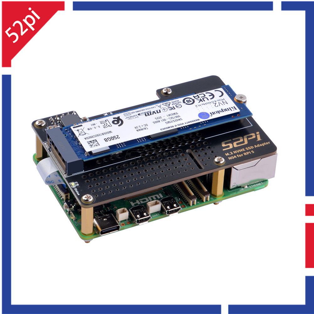 Pi Cooler - 52Pi Raspberry Pi 5 N04 M.2