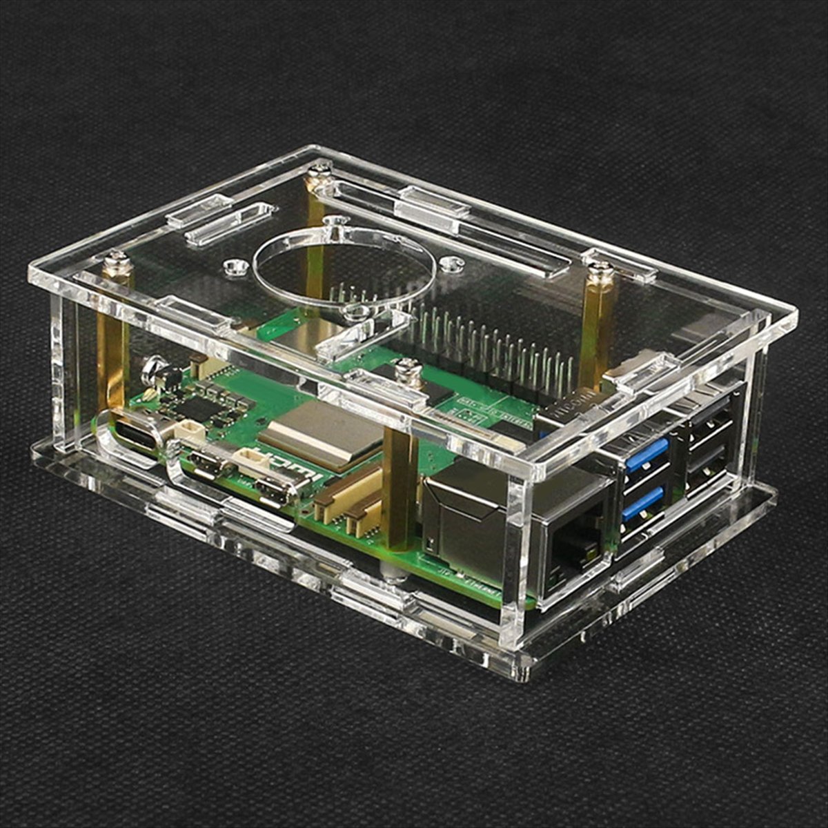 Pi 5 Case - 618 Mega Wyprzedaż: 5 Akrylowych, Przezroczystych